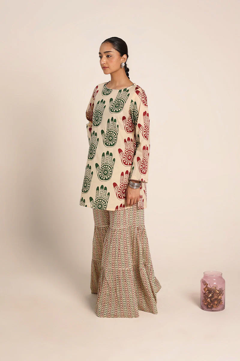 Mehndi Gota Gharara suit - Image 10