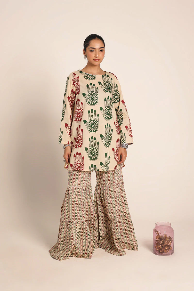 Mehndi Gota Gharara suit - Image 13