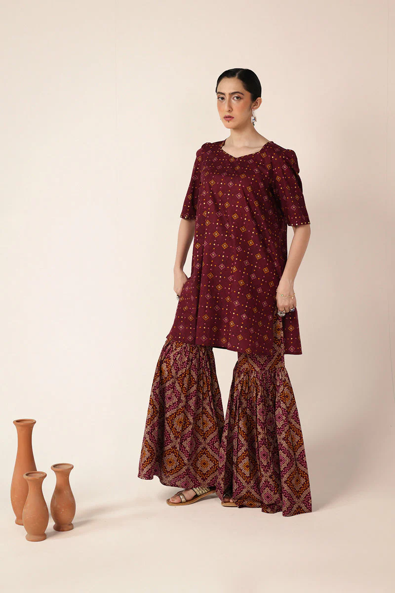 Chunari Charm Mukesh Gharara Set - Image 22