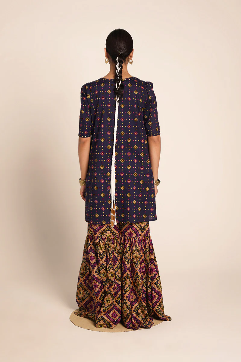 Chunari Charm Mukesh Gharara Set - Image 4