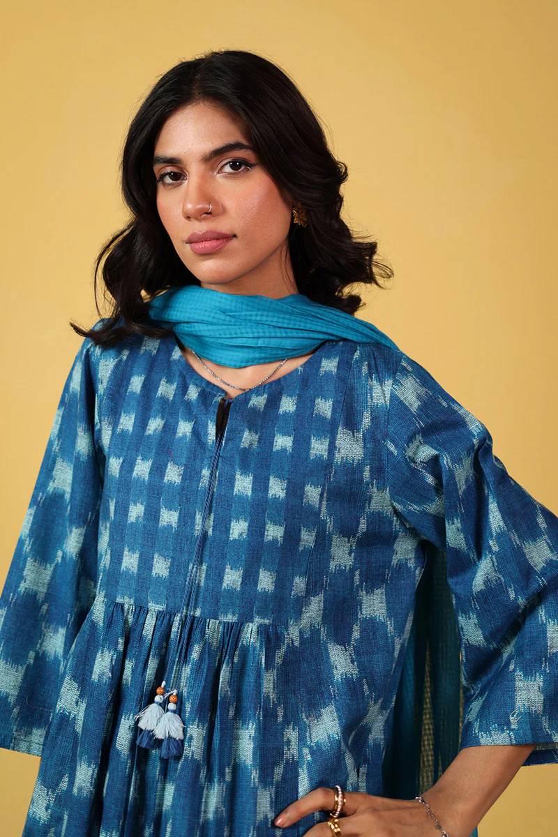 Tassel Twirl Ikkat Kurta - Image 6