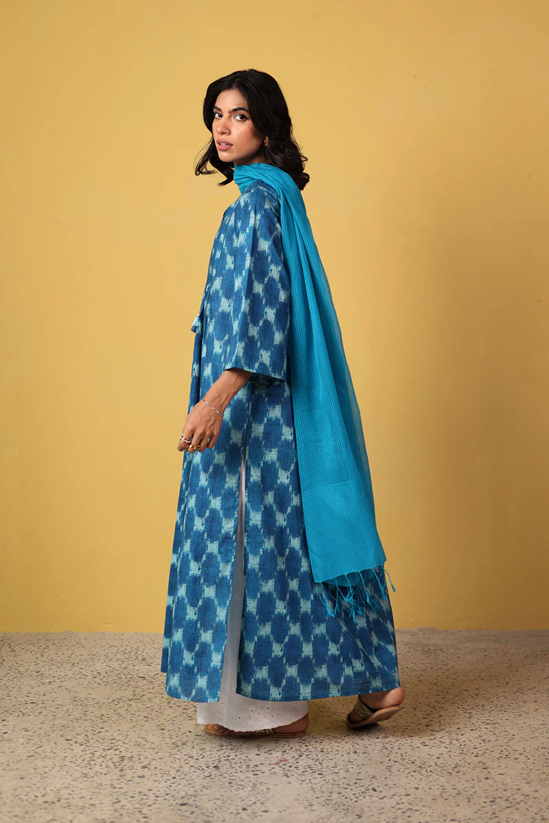 Tassel Twirl Ikkat Kurta - Image 8