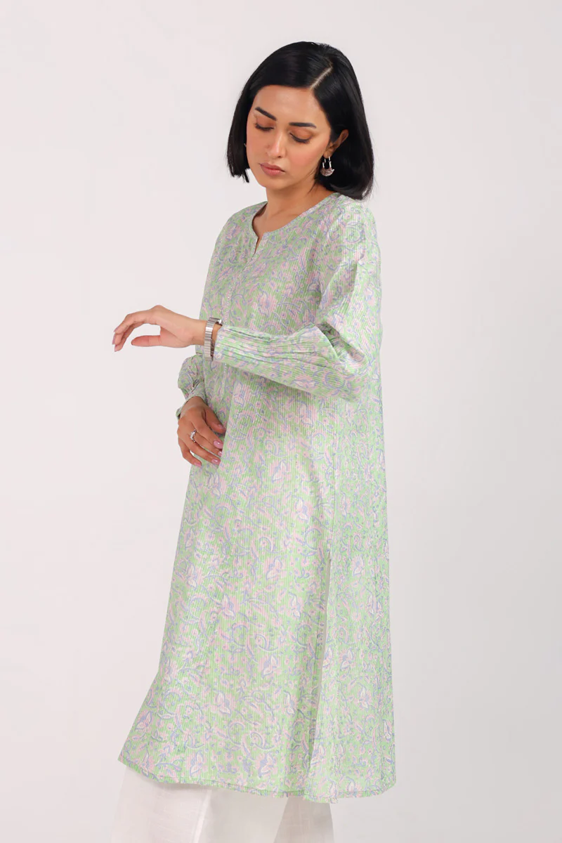 Block Printed Chambeli Shirt