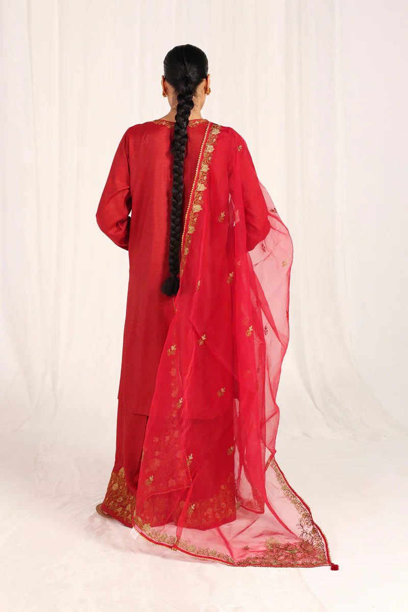 Gleaming Hues Of Red 3 Piece Suit - Image 6