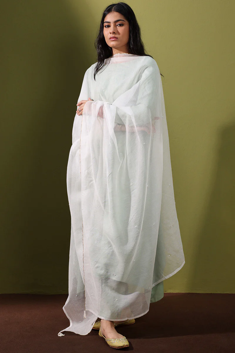 Pearl Whisper Dupatta - Image 4