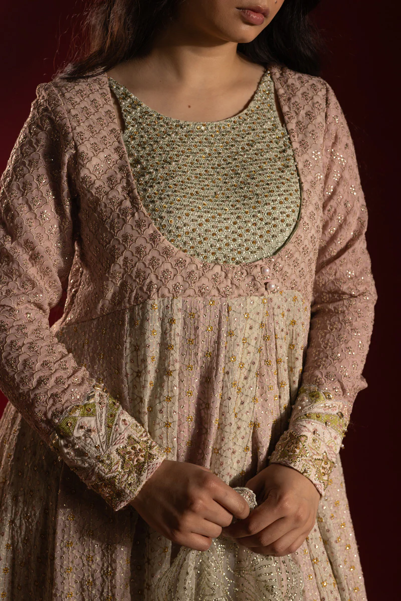 Zar-e-Nur Anarkali Set - Image 6