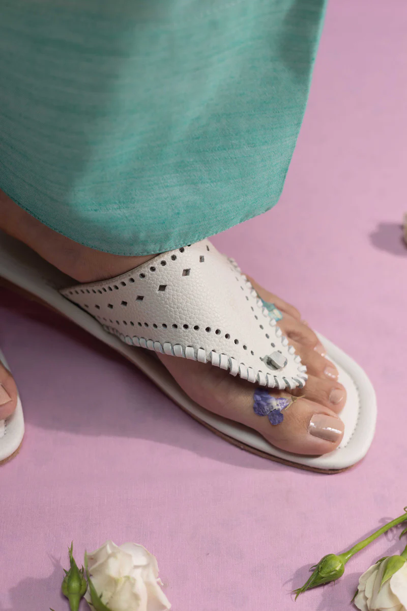 Threaded Calm Leather Flat Slip-On - Image 3