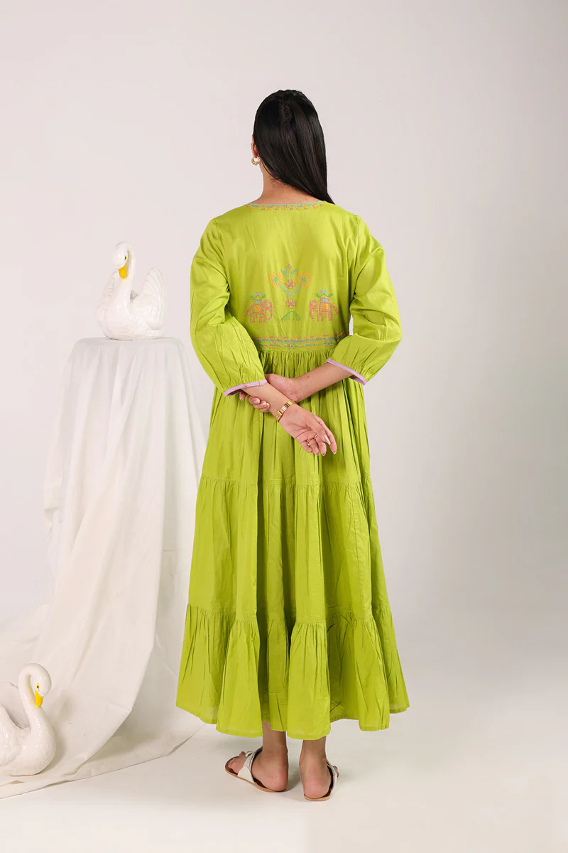 Kasuti Mashup Tiered Frock - Image 10