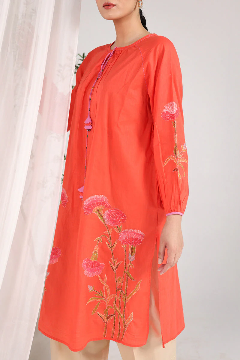 Soft Bloom Zaib Kurta - Image 11