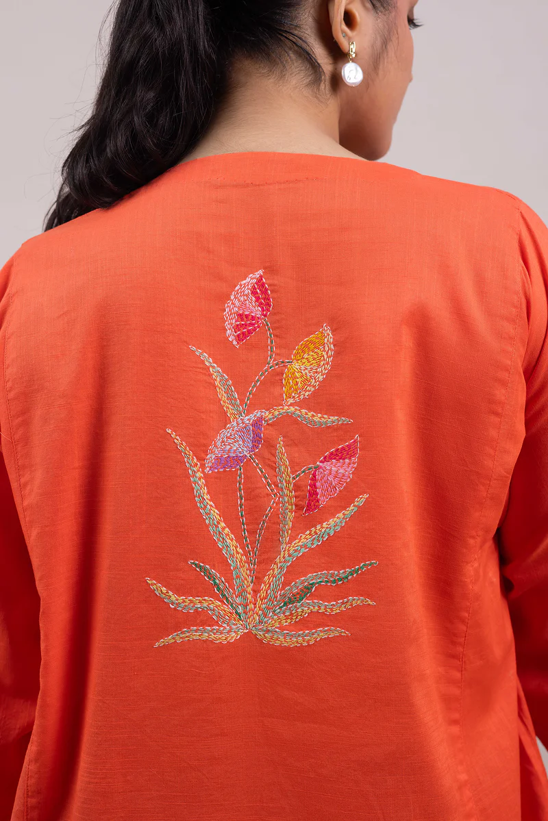 Hand-Embroidered Angrakha Shirt - Image 3