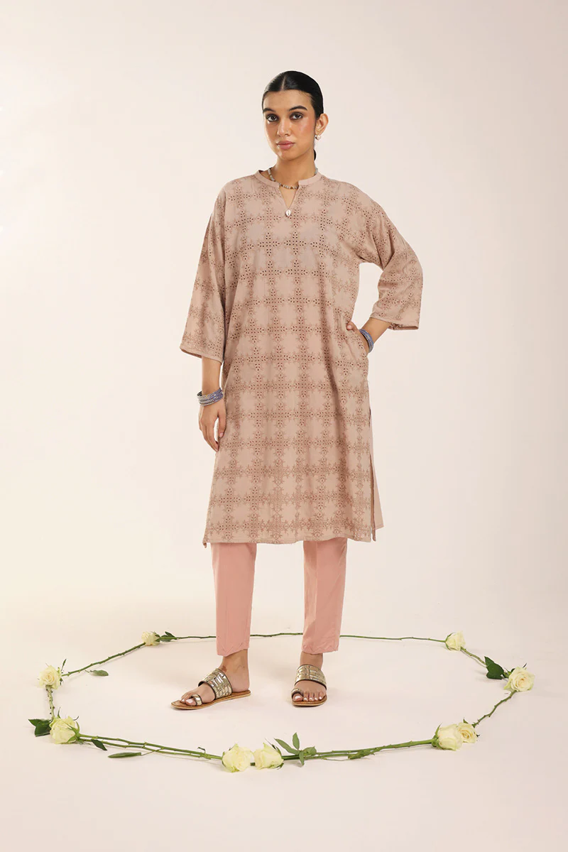 Spring Fling Schiffli Whispers Kurta - Image 6