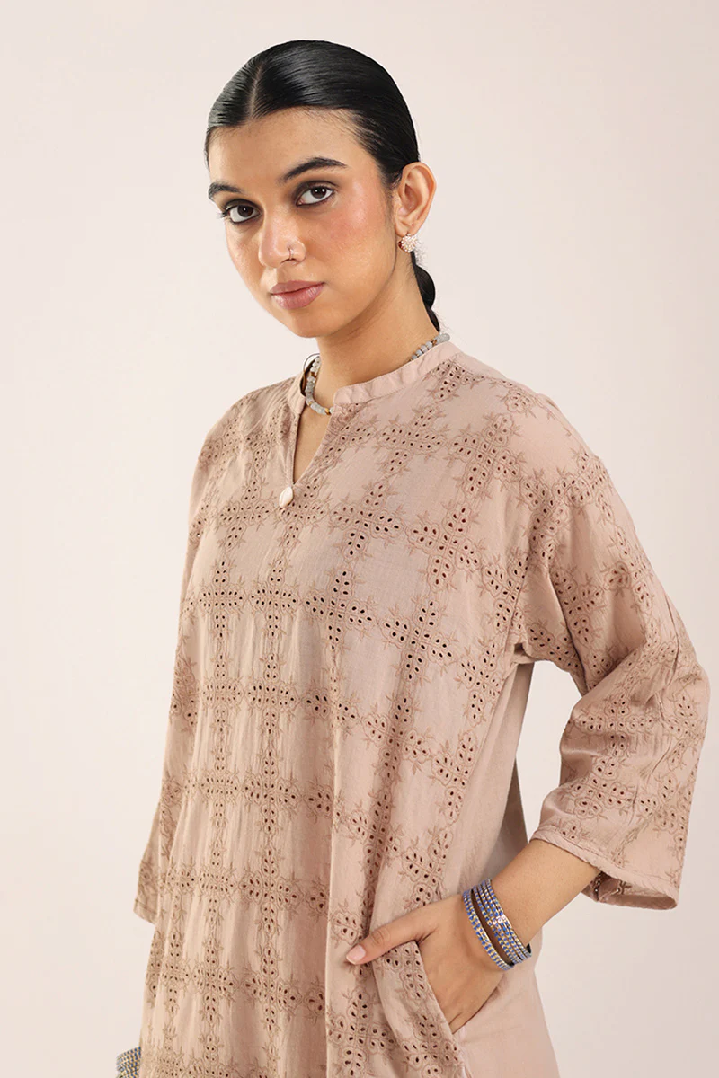 Spring Fling Schiffli Whispers Kurta - Image 7
