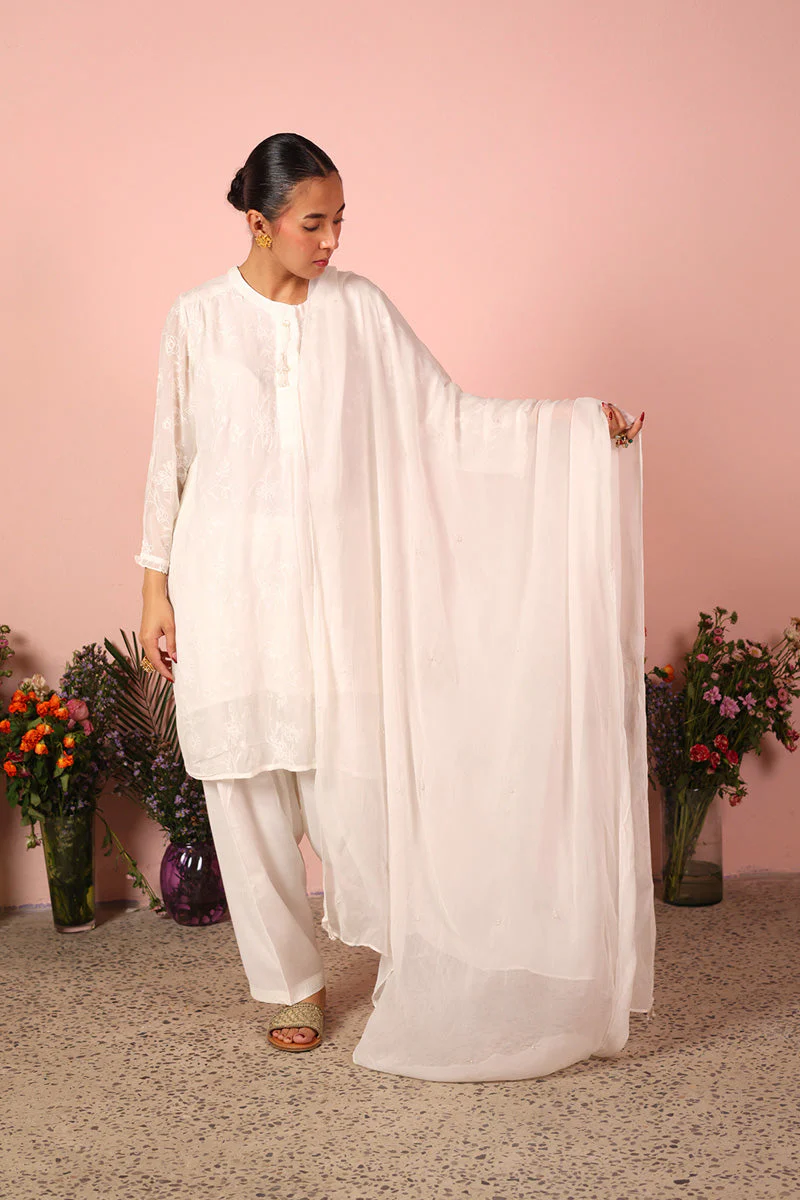 Efflorescence Tassel Gleam Dupatta - Image 7