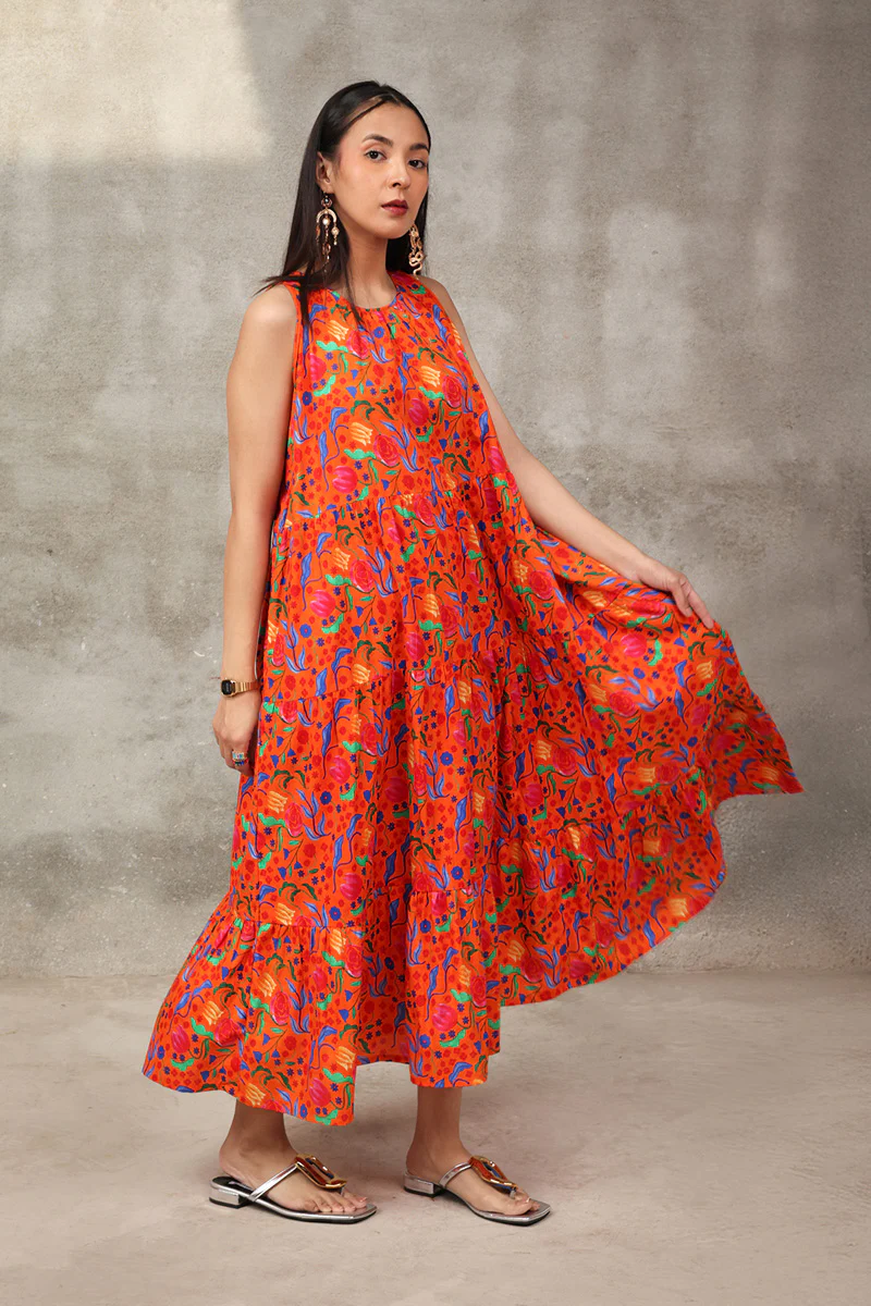 Techno Burst Tiered Dress - Image 8