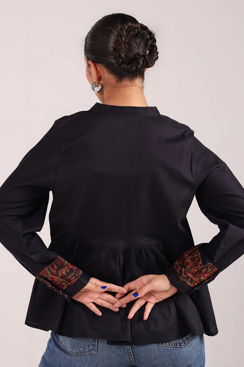 Embroidered Color Waves Top - Image 7