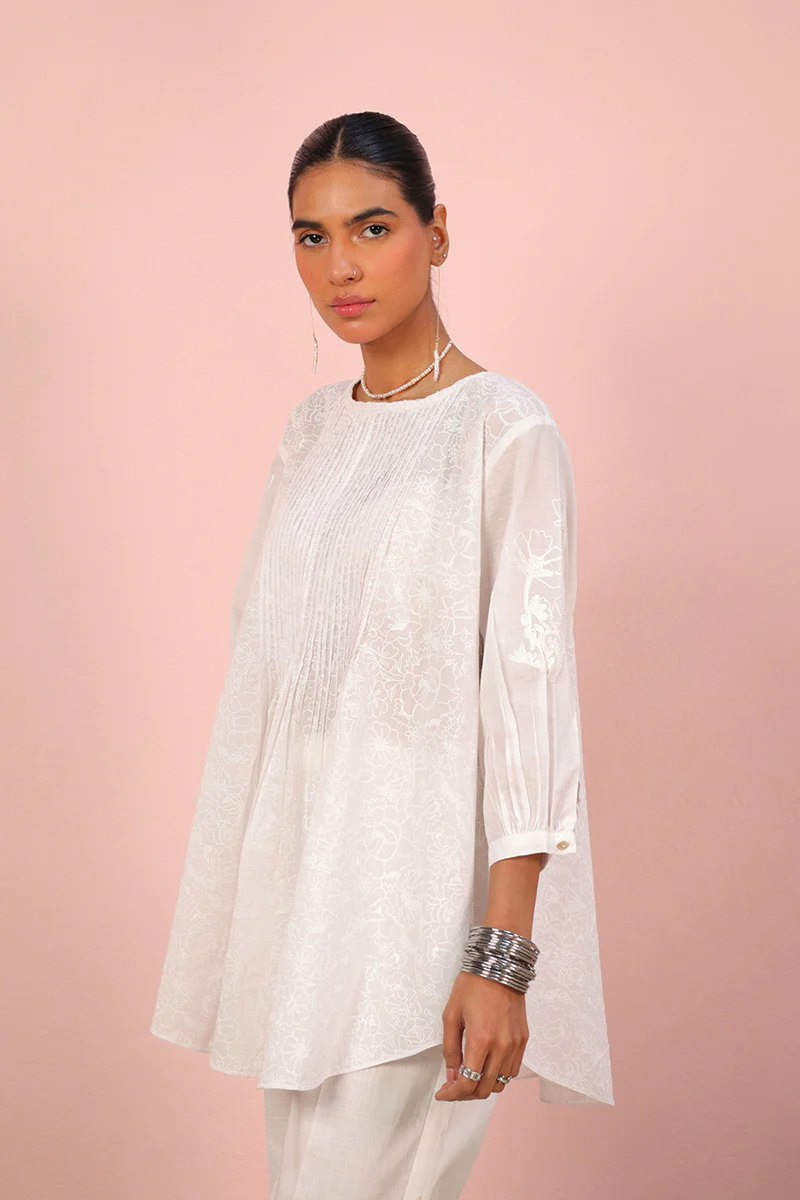 Sea Foam Pleated Bliss Top - Image 2