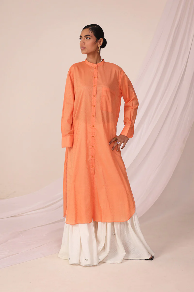 Dotted Sea foam kurta - Image 2