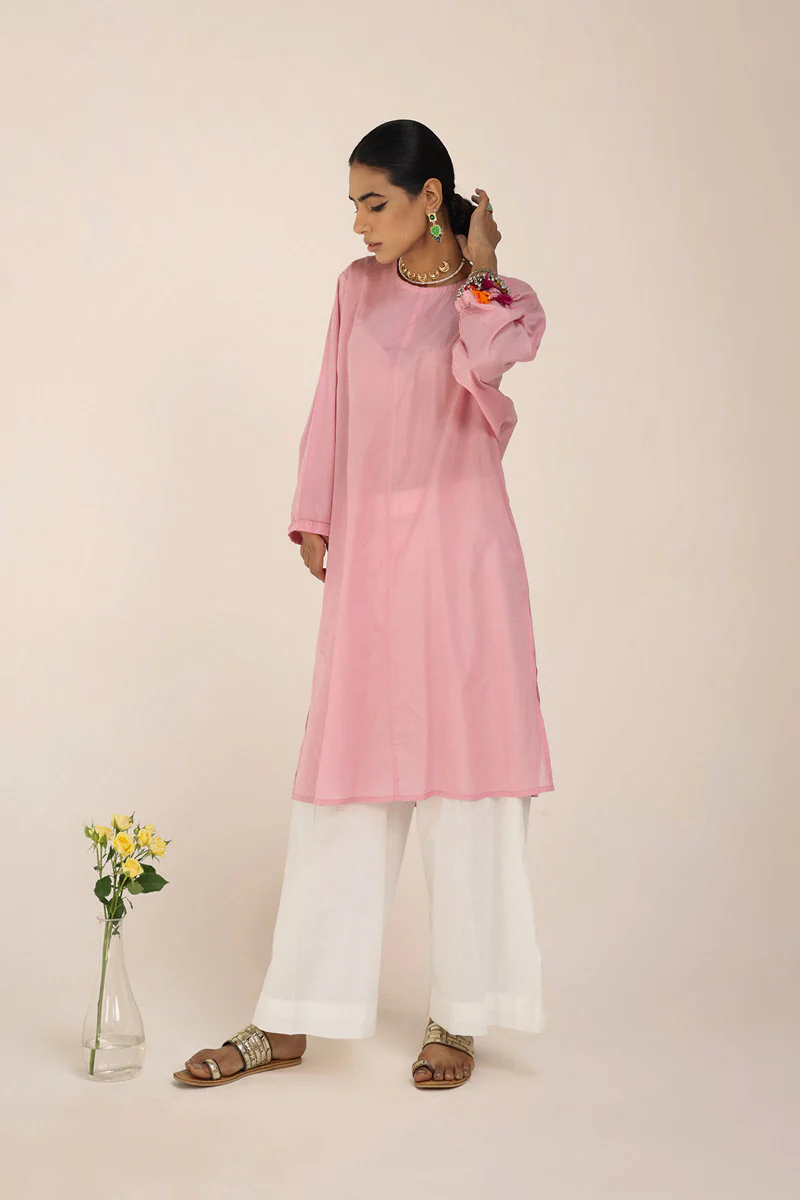 Sea Foam-Solid Kurta - Image 10