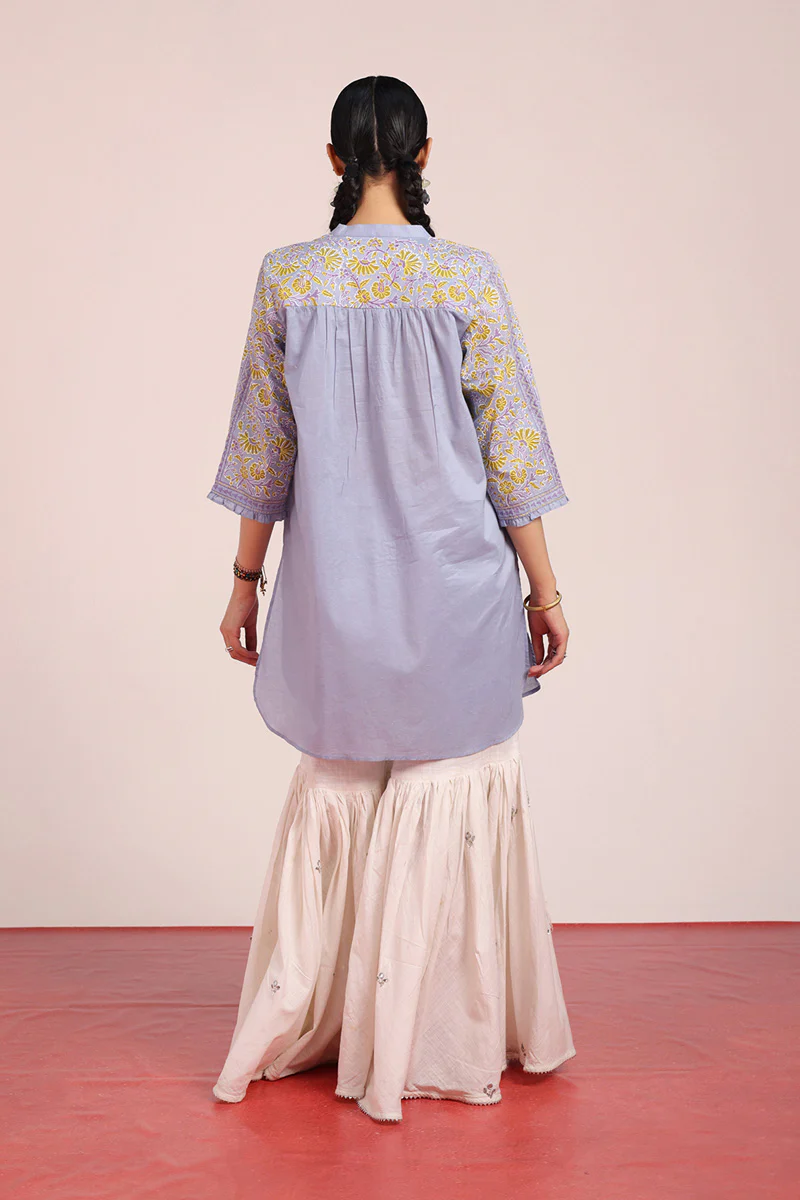 Artisanal Block Chintz Whisper Kurta - Image 4
