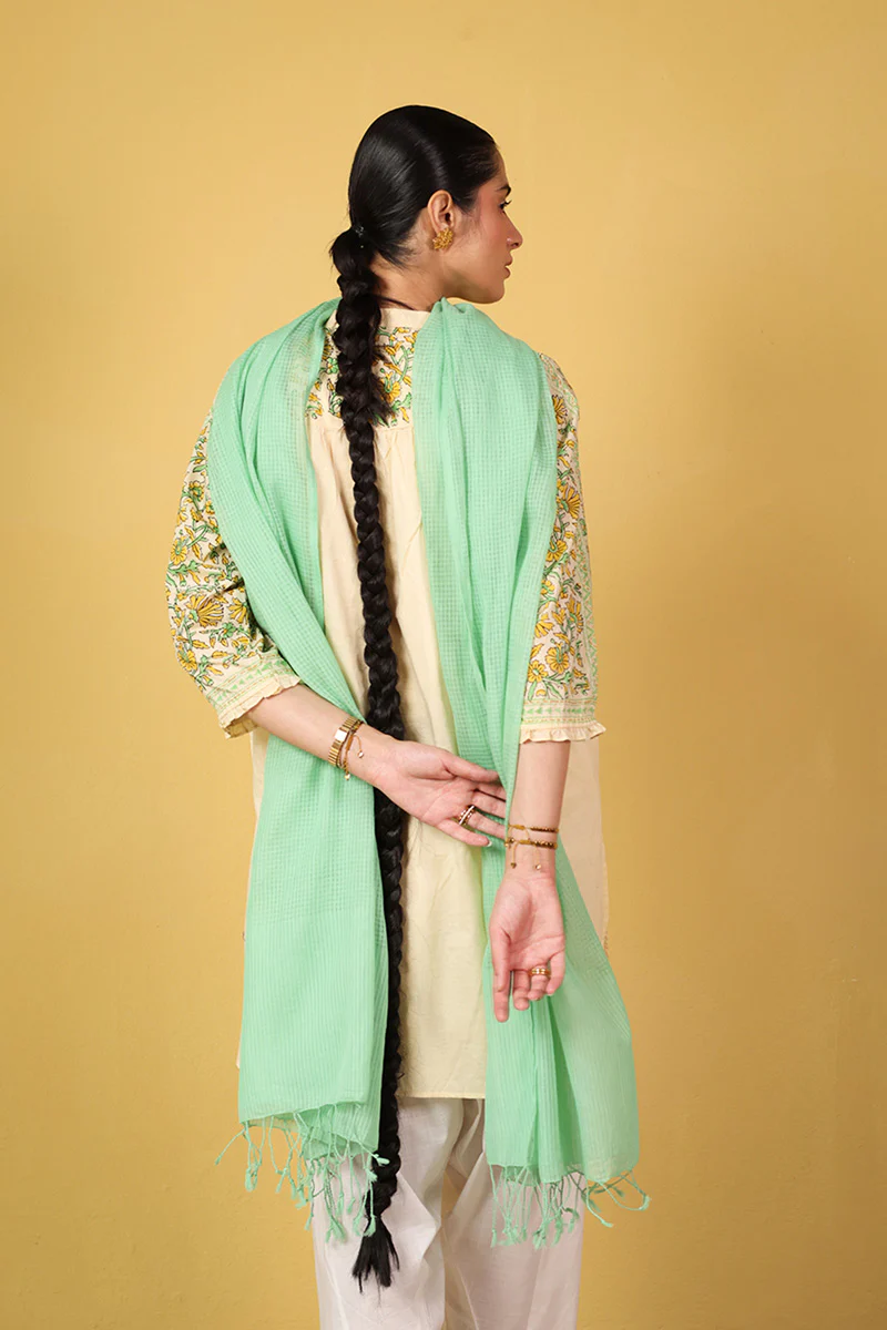 Artisanal Block Chintz Whisper Kurta - Image 8