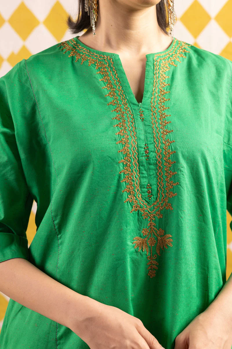 Gilded Glam Zari Zouk Ensemble - Image 10