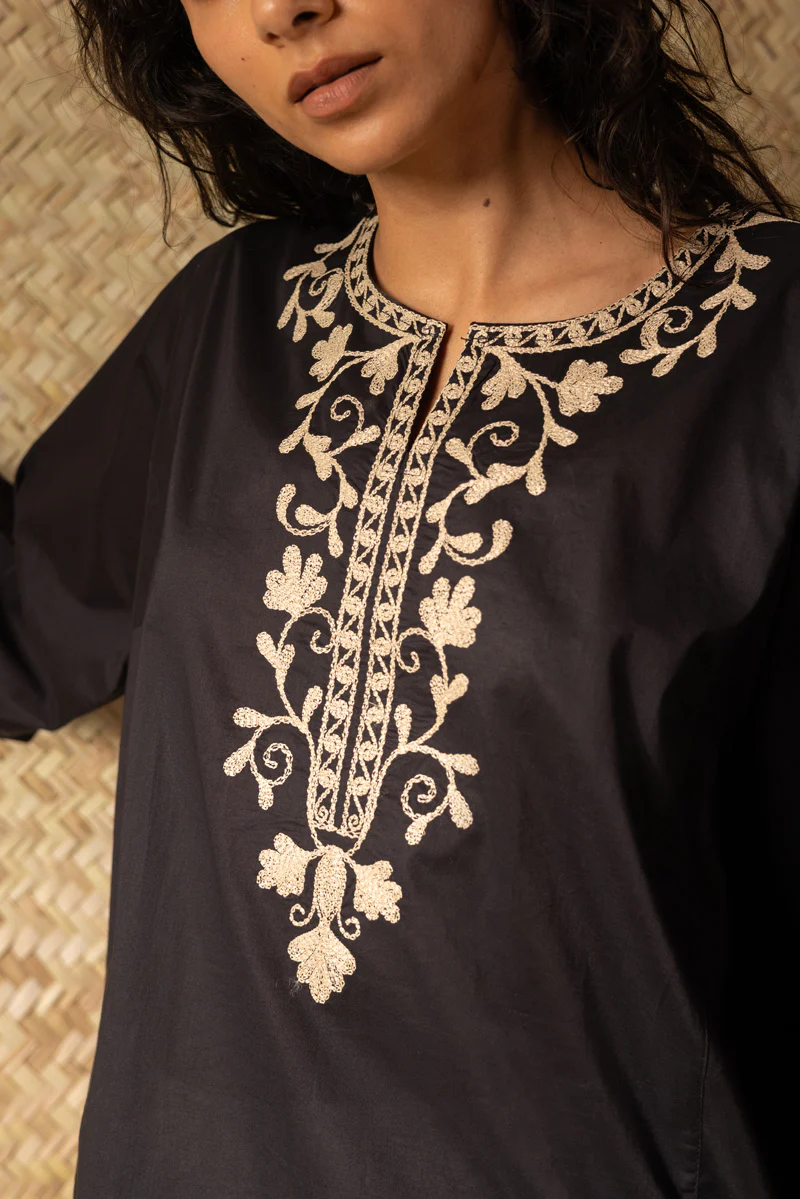 Midnight Embroidered Kurti - Image 9