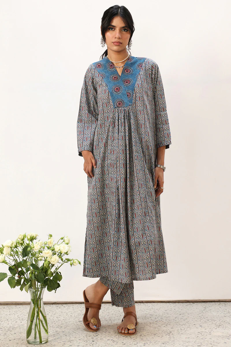Printed Ajrak Set