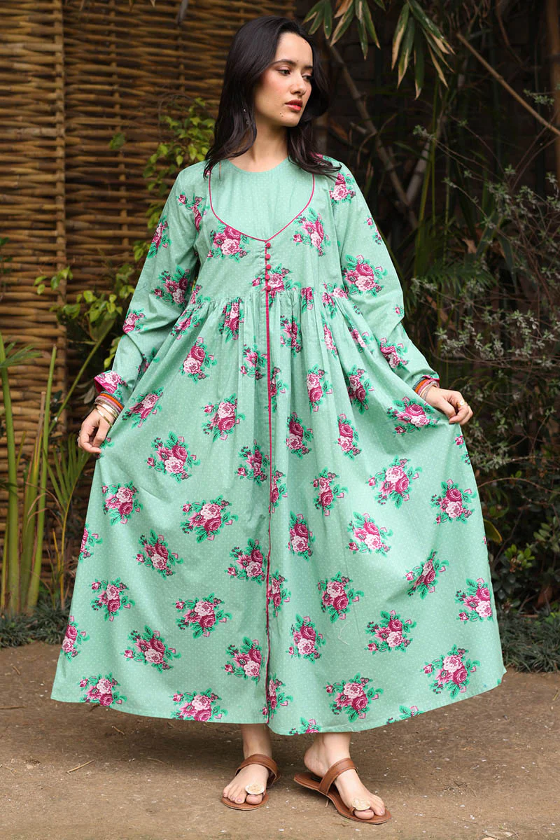 Printed Rosette Dress - Image 14