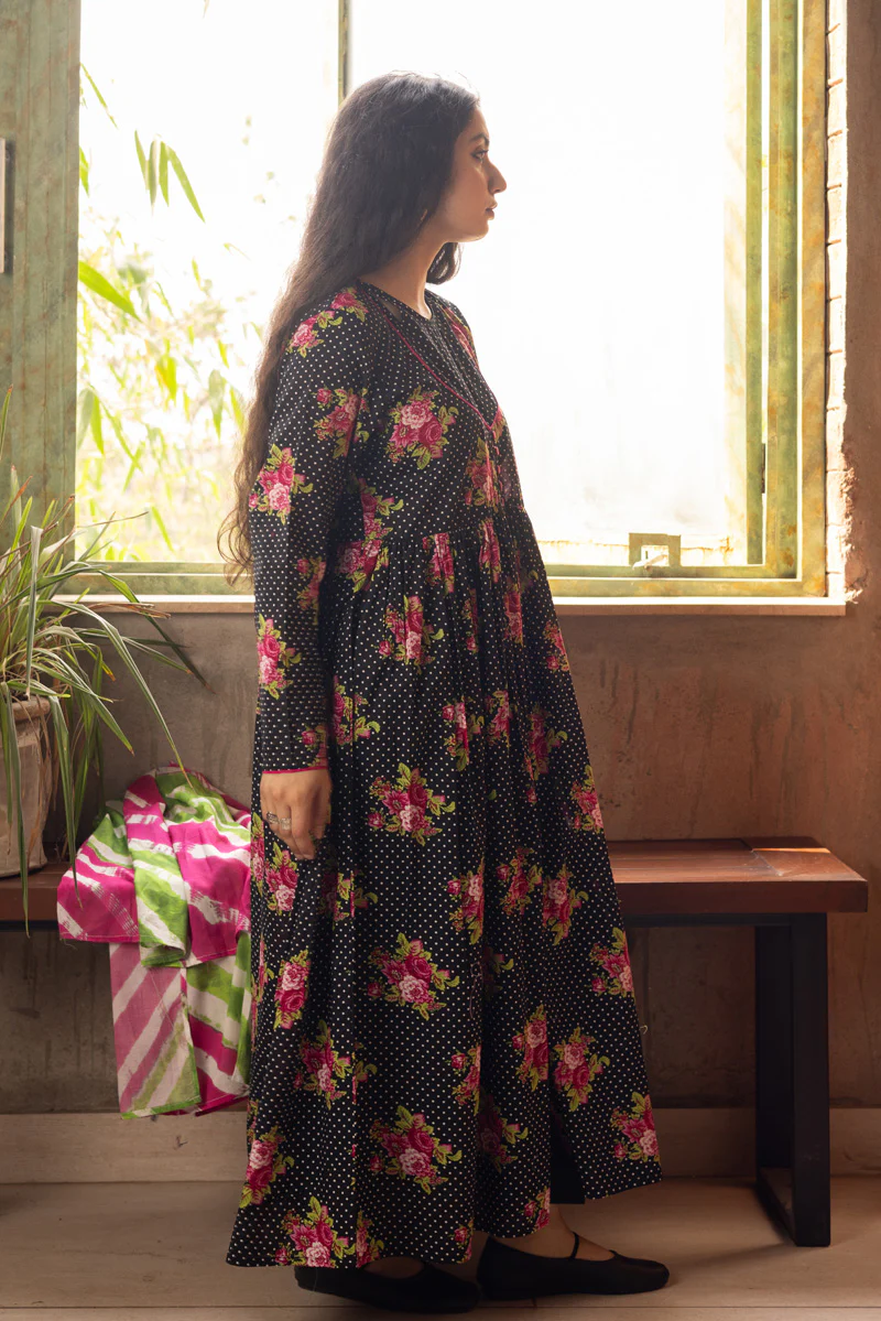 Printed Rosette Dress - Image 8