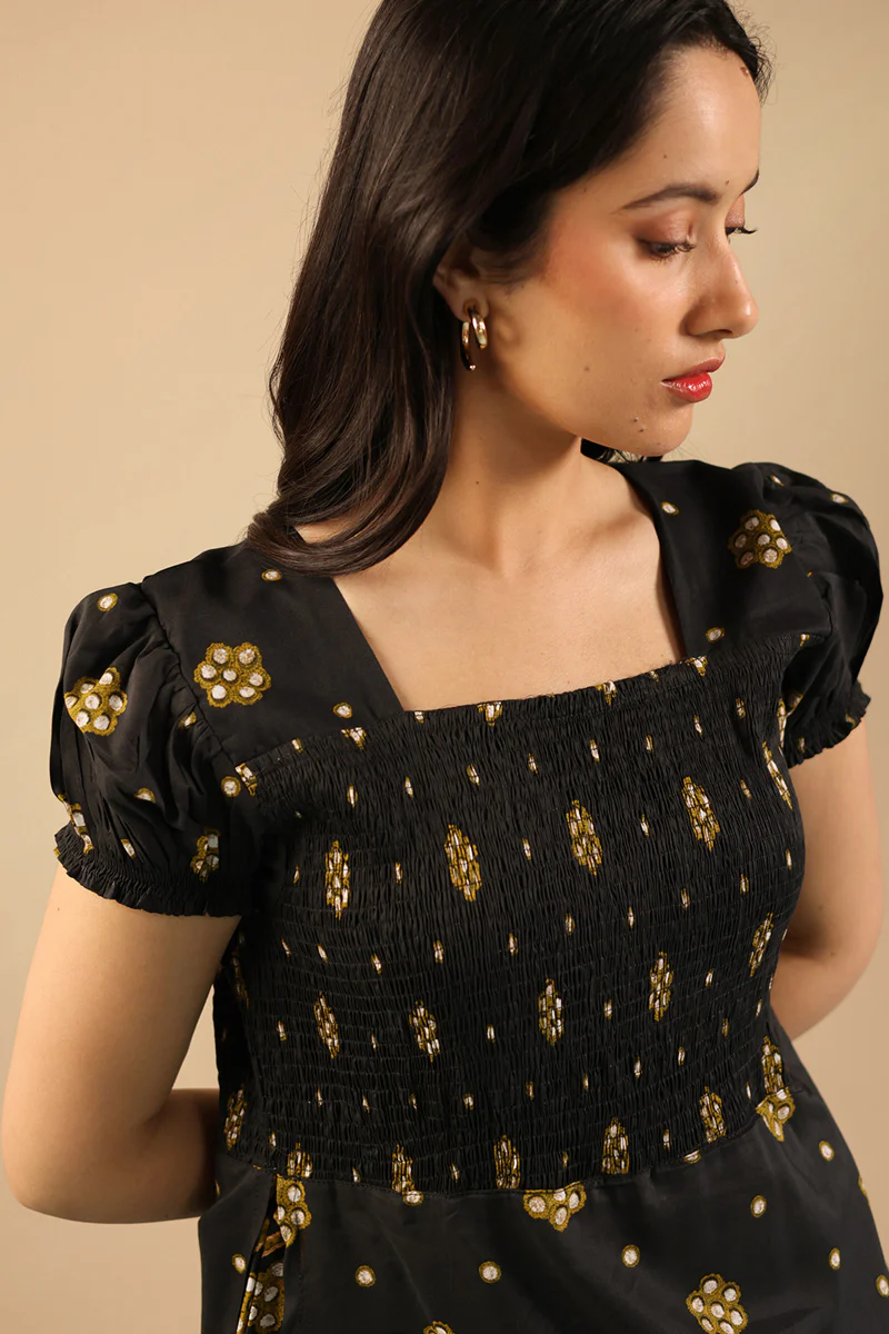 Sheehsakari Smocked Dress - Image 5