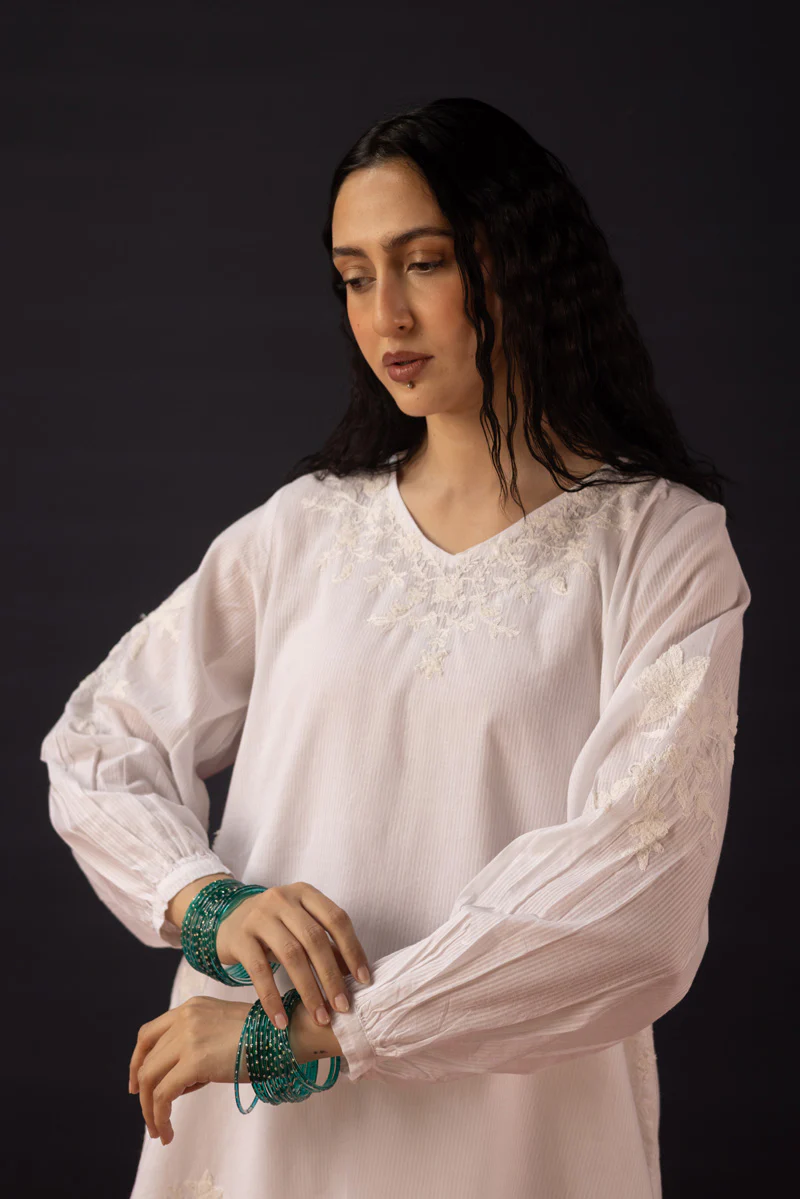 Whispering White Embroidered Set - Image 2