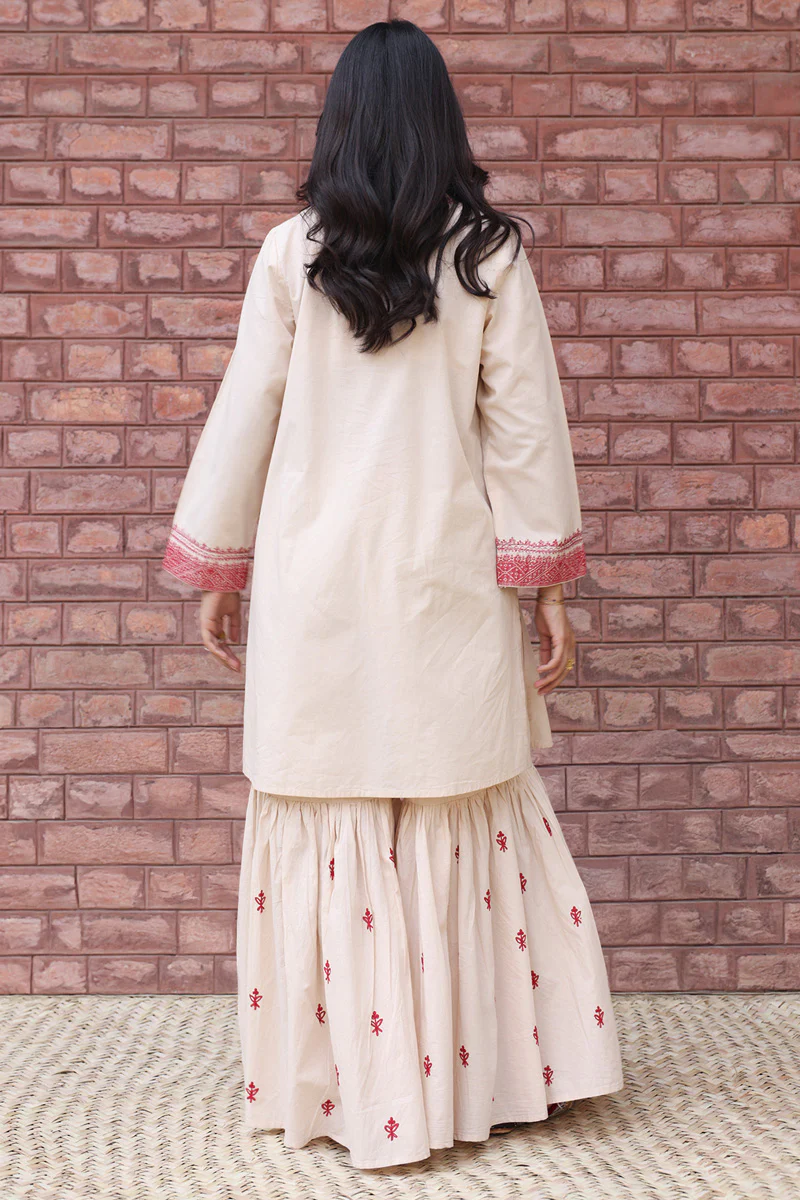 Embroidered Gharara Set - Image 4