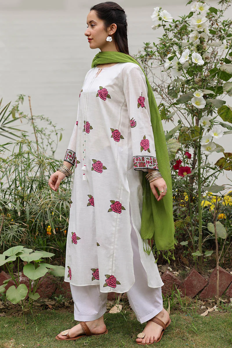 Hand-Printed Rose Shirt - Image 5