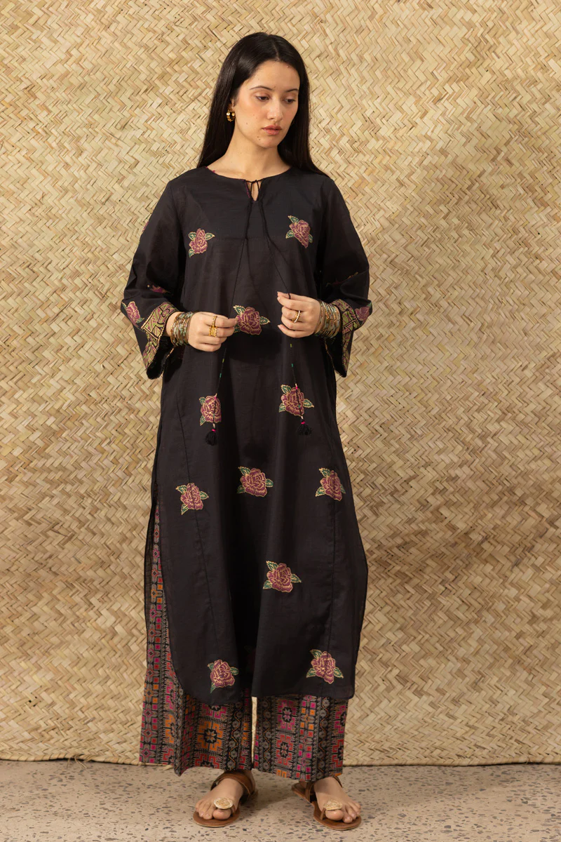 Hand-Printed Rose Shirt - Image 7