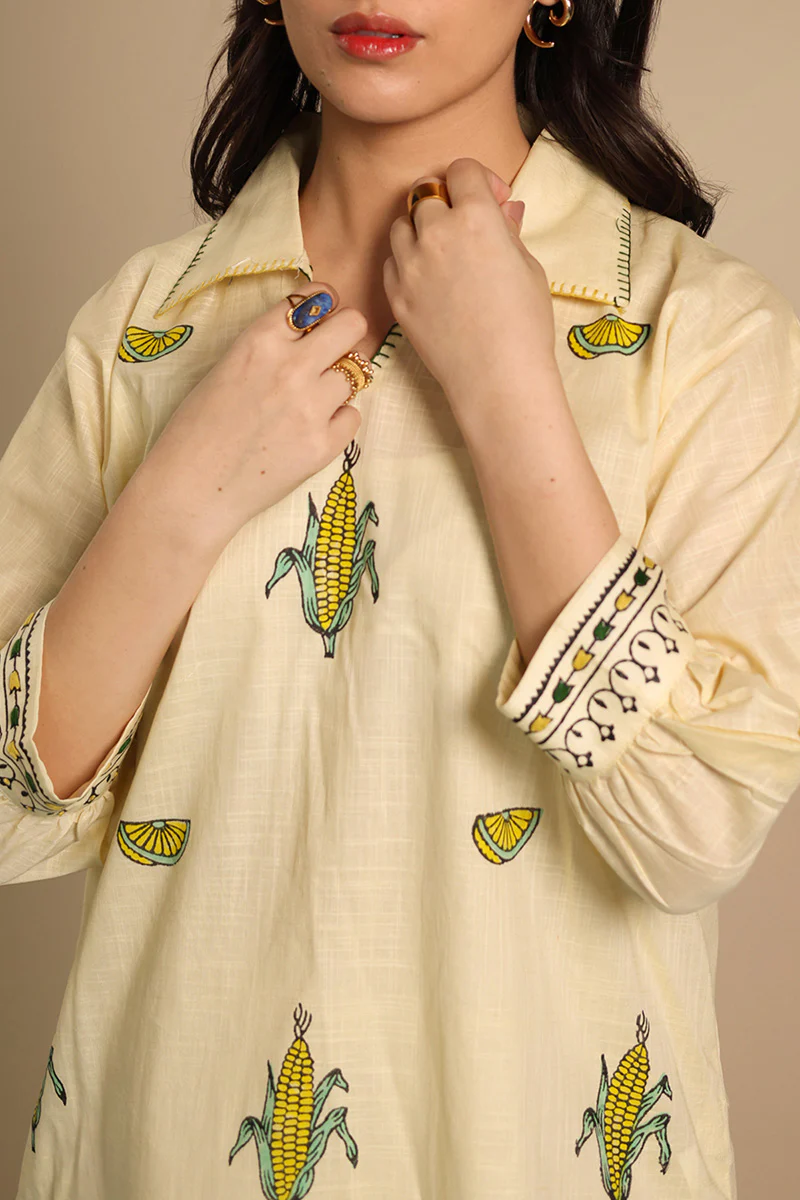 Hand-Block Printed Corn Set - Image 7