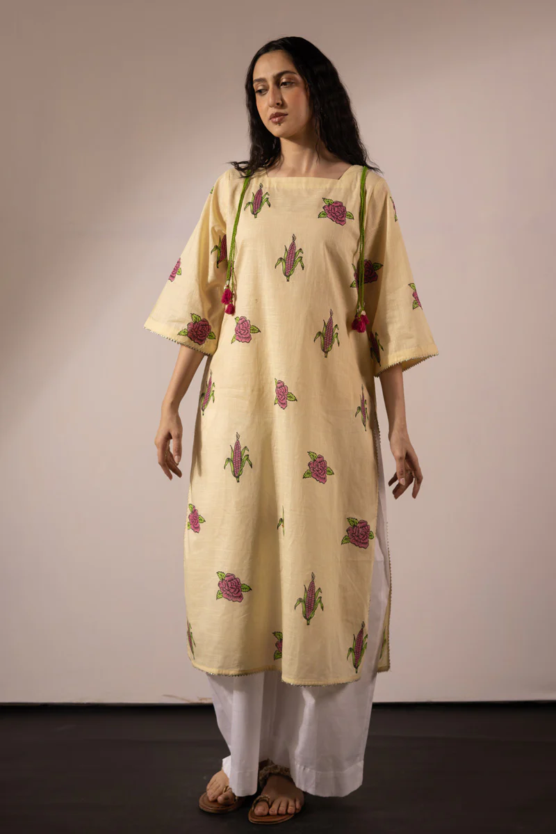 Hand-Block Printed Rose Set - Image 5