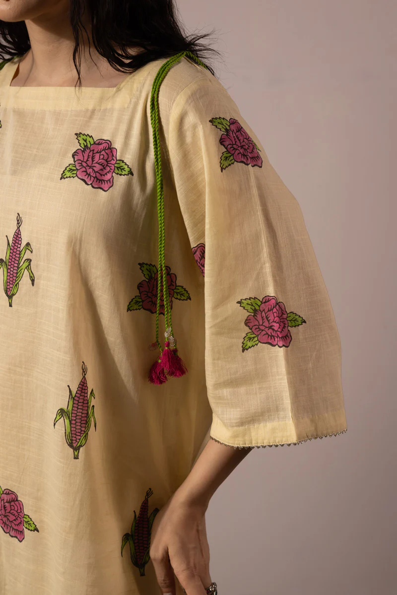 Hand-Block Printed Rose Set - Image 6