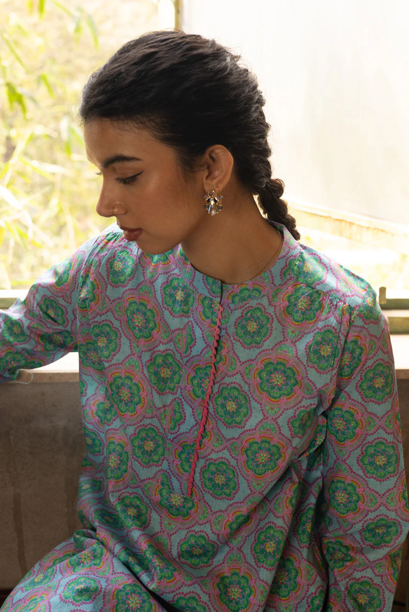 Printed Crochet Duo Set - Image 2