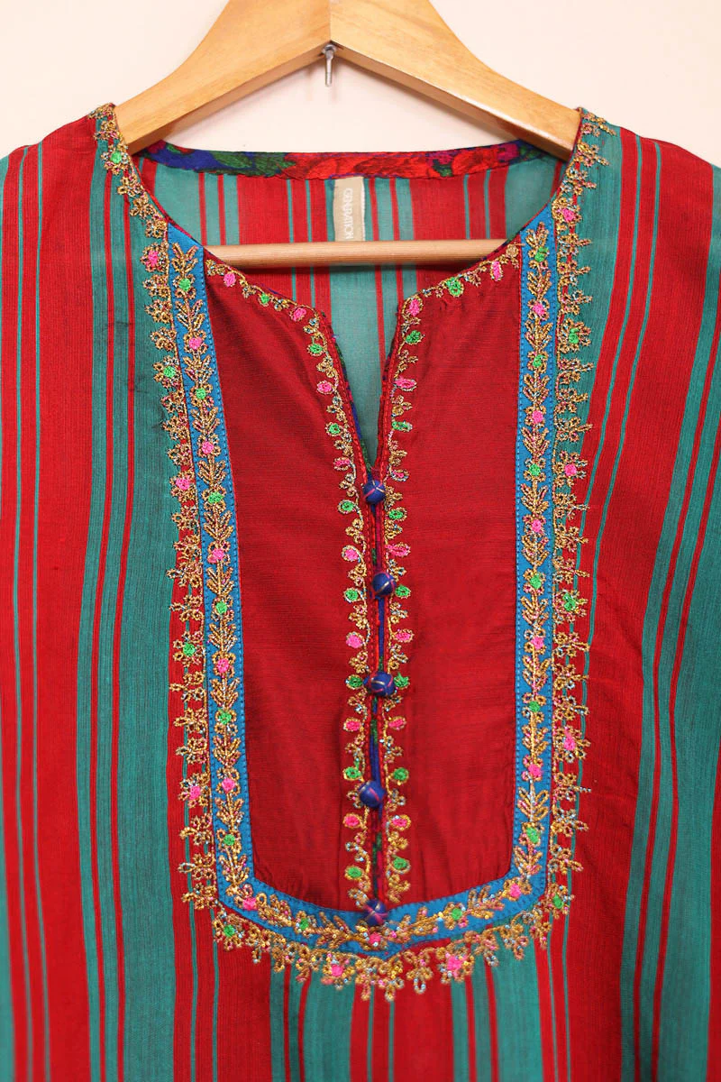 Morocon Kaftaan Striped 2-Piece Set - Image 2