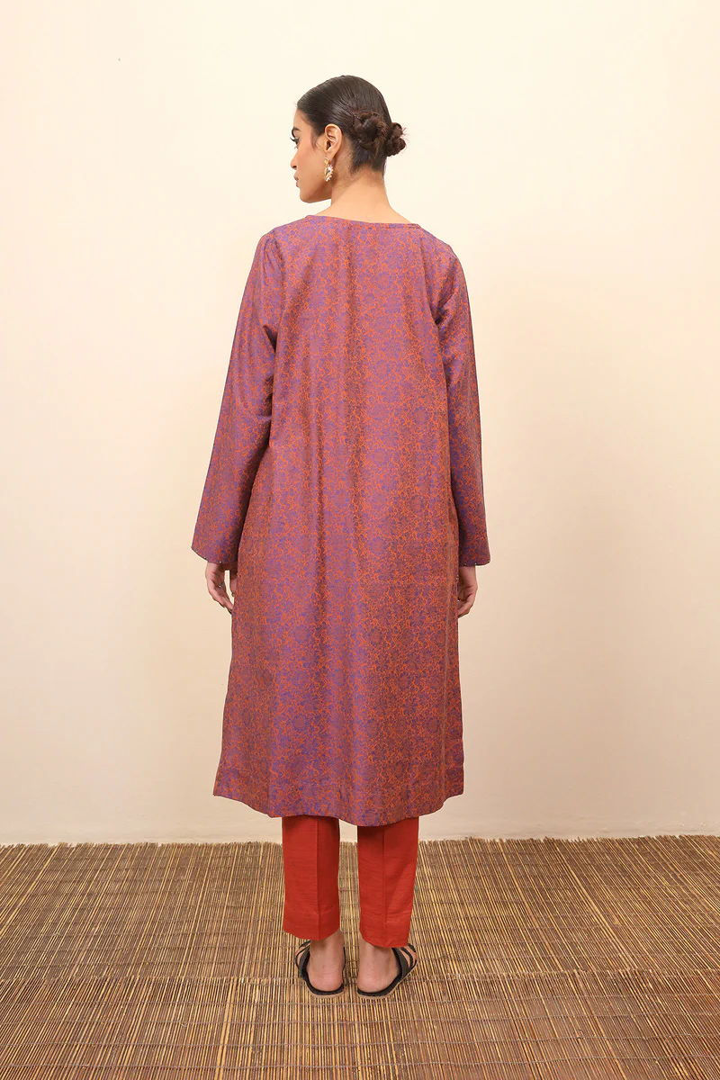 Woven Lattice Kameez - Image 4