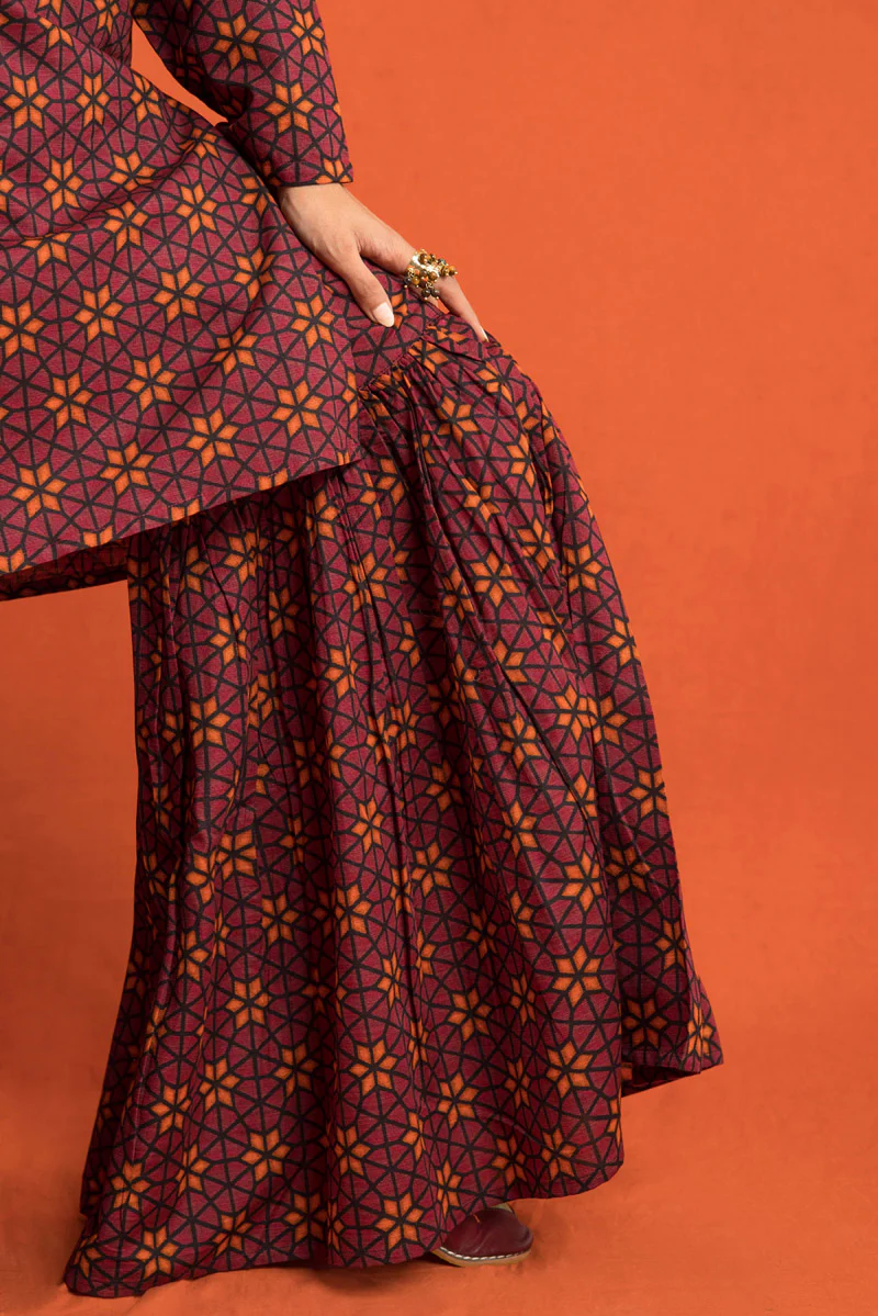 Stained Glass Gharara 2 Piece - Image 8