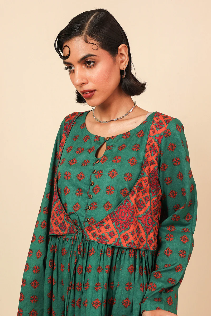 Indonesian Colour Blocked Dress - Image 2
