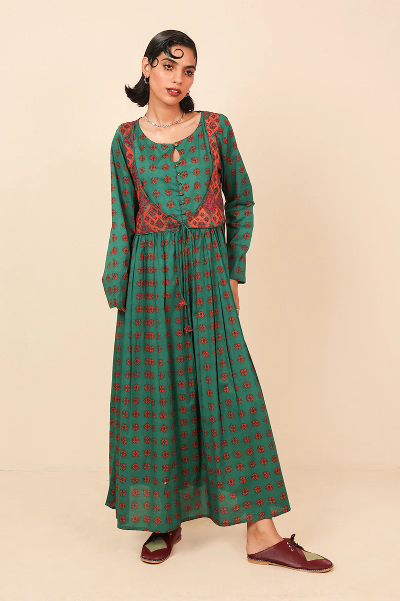 Indonesian Colour Blocked Dress - Image 3