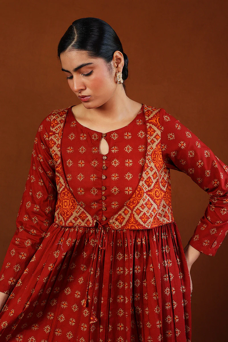 Indonesian Colour Blocked Dress - Image 7