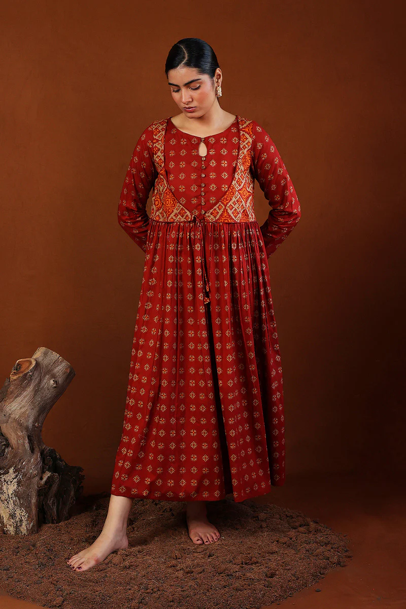 Indonesian Colour Blocked Dress - Image 8
