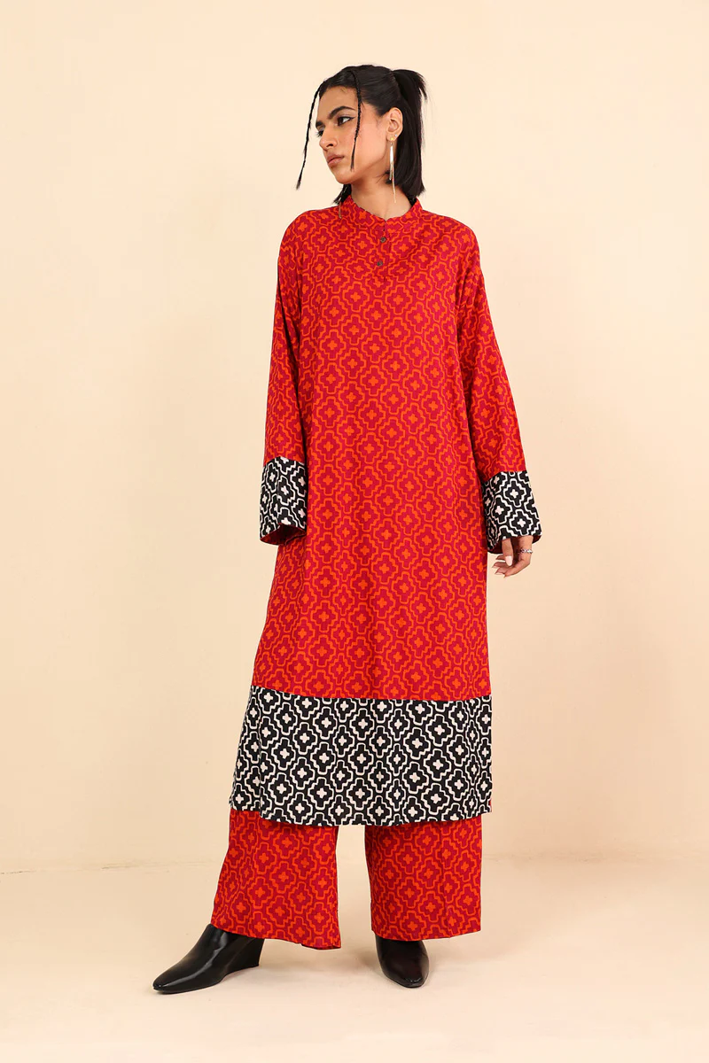 Print Blocked Zawiya 2 Piece - Image 7