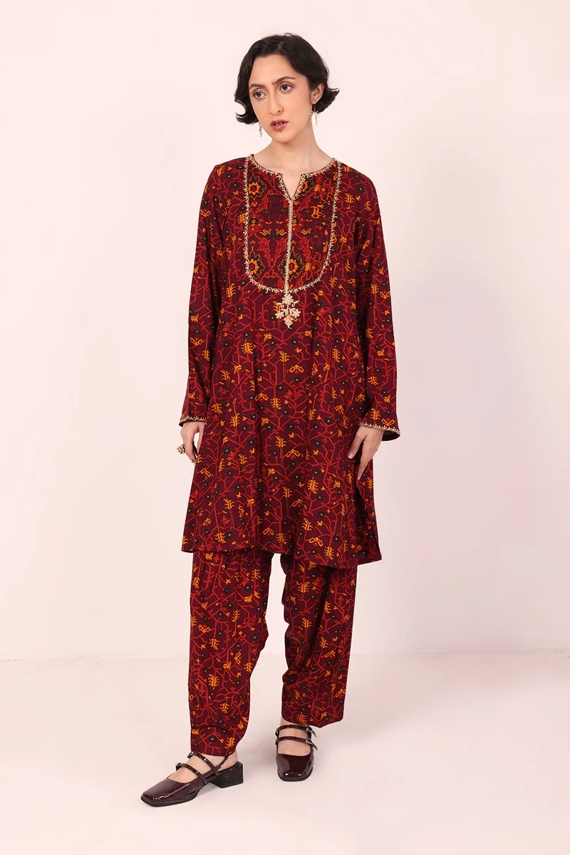 Embroidered Qaleen 2 Piece - Image 6