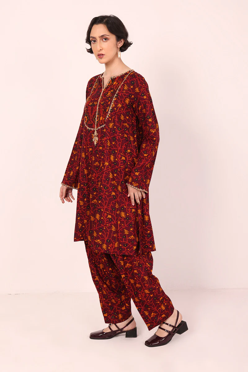Embroidered Qaleen 2 Piece - Image 7