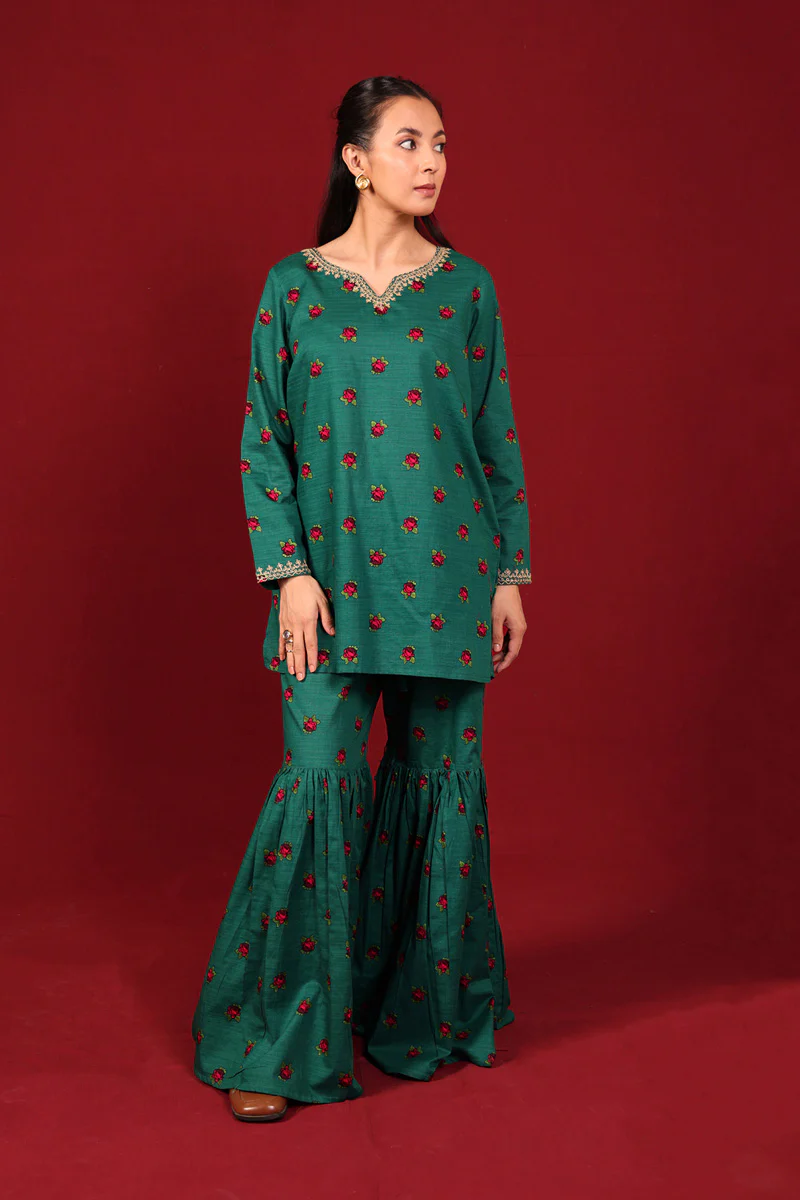 Floral Fancy Gharara 2 Piece - Image 2