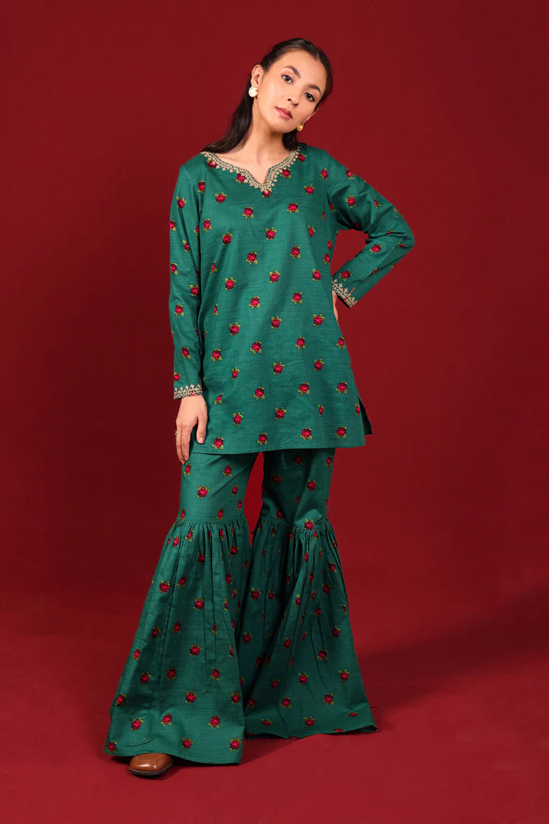 Floral Fancy Gharara 2 Piece - Image 3